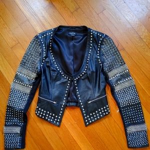 Bebe studded leather jacket